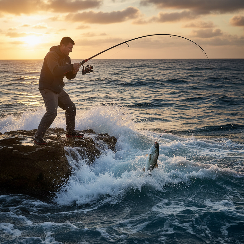 Pêche en mer action