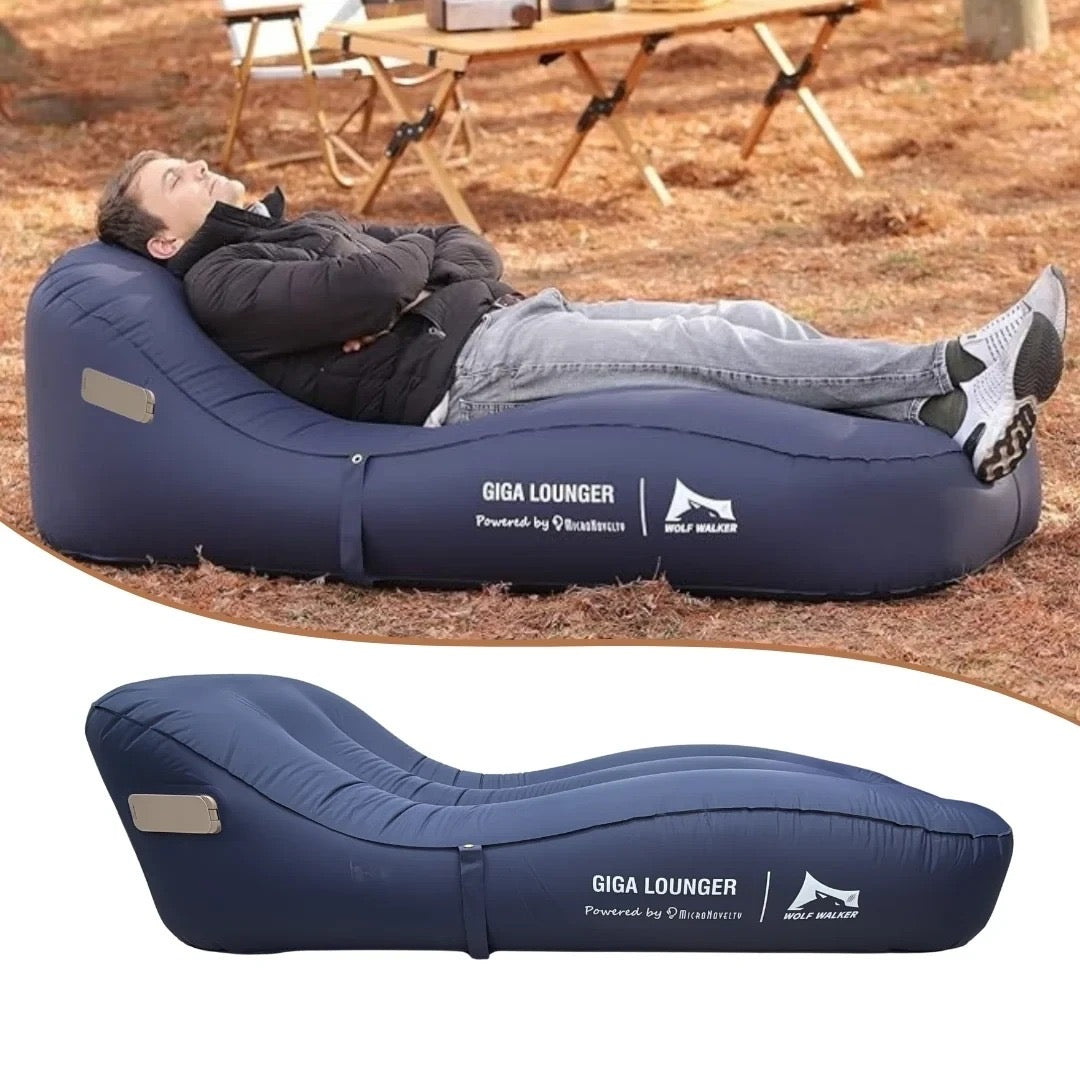 Wolf Walker Giga Lounger – Canapé Gonflable Outdoor Bleu Marine