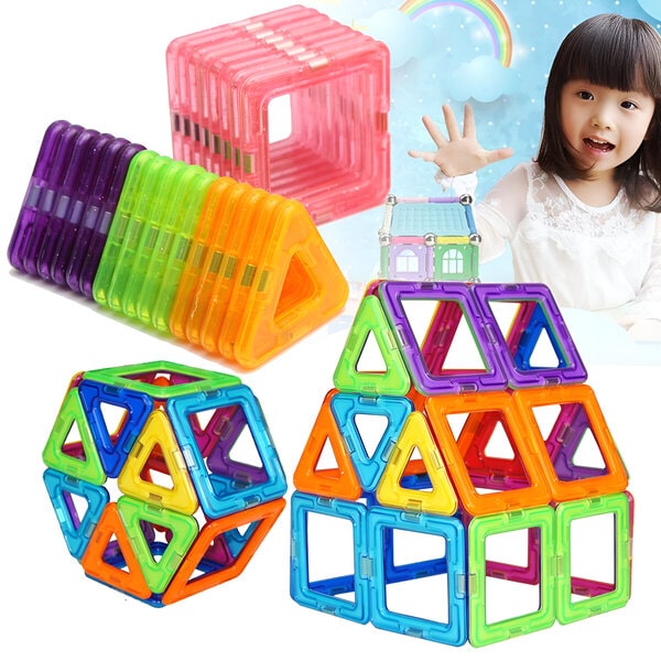 Blocs Magnétiques Éducatifs – Jeu de Construction Créatif pour Enfants
