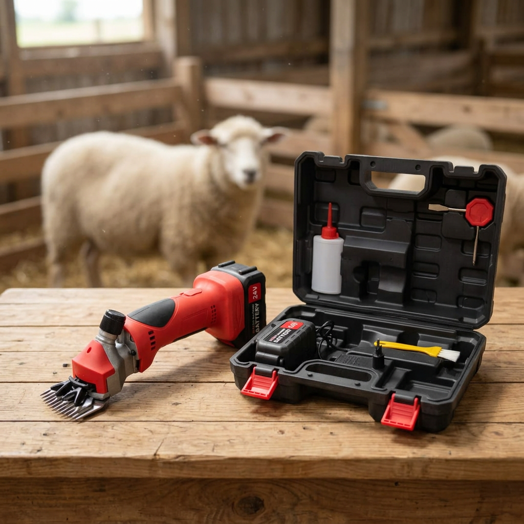 Présentation sur un établi à la ferme