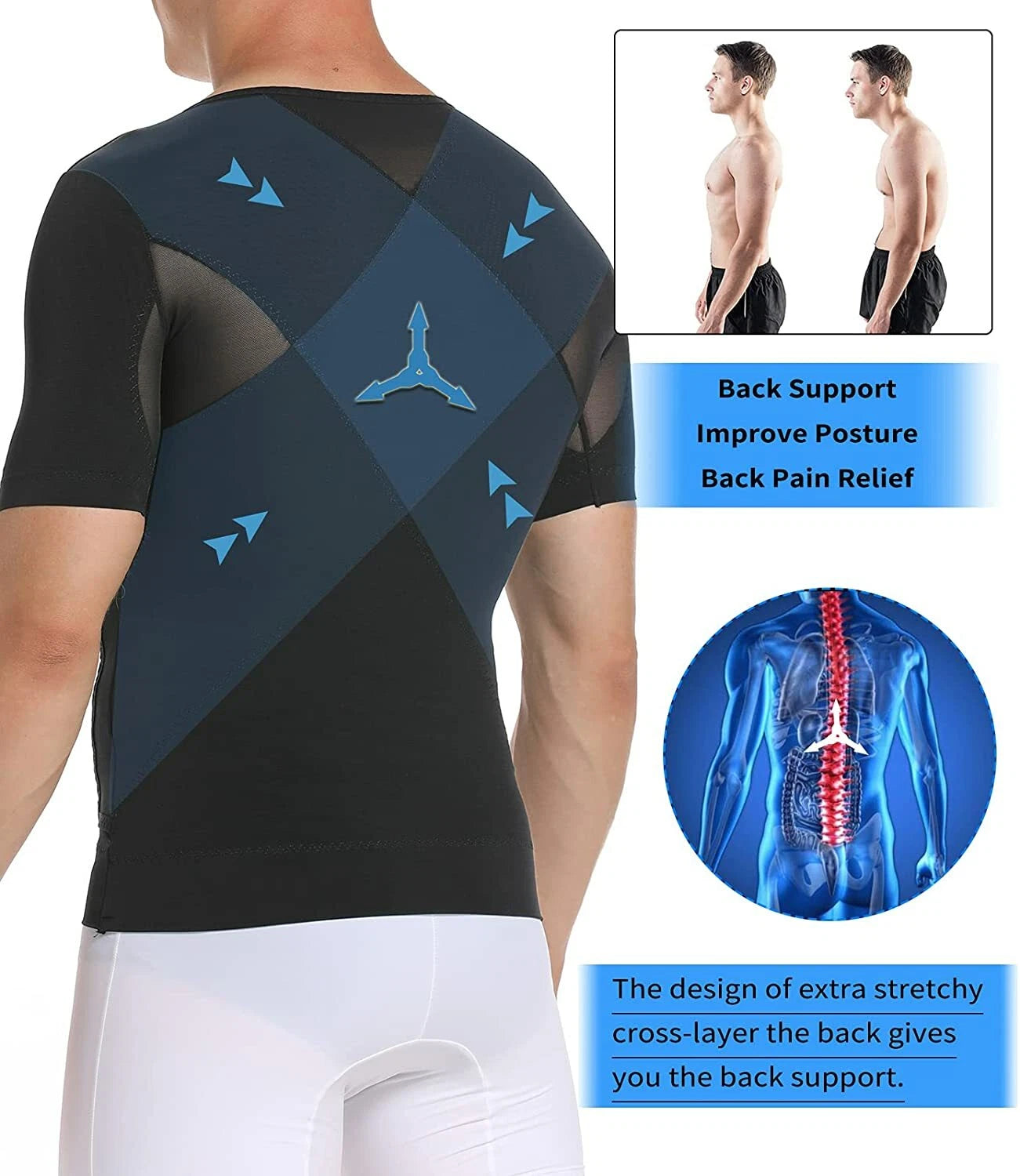 T-shirt Compression & Corset Minceur pour Homme