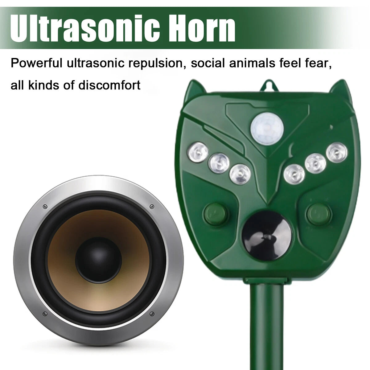 Répulsif Solaire Ultrasonique pour Animaux et Oiseaux