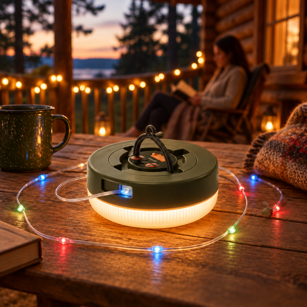 Soirée sur la terrasse d’un chalet