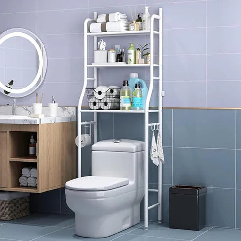 Étagère de rangement multifonctionnelle à 3 niveaux pour toilettes, organisateur de salle de bain