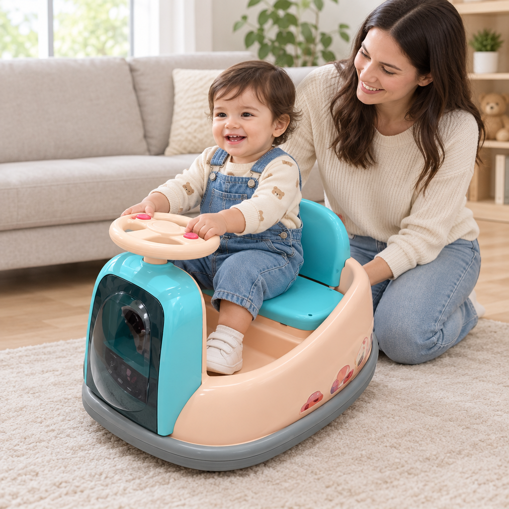 Tout-petit dans le porteur avec maman