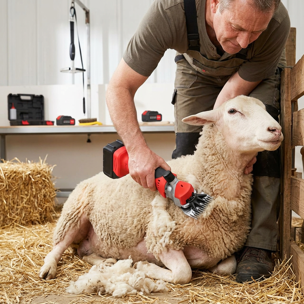 Utilisation pour la tonte d’un mouton